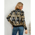 ELEGANTE DAMENJACKE MIT REISSVERSCHLUSS UND PAILLETTEN